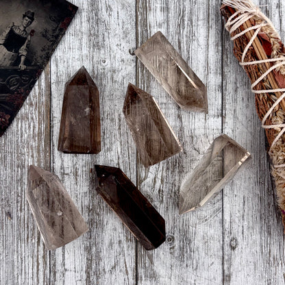 Smoky Quartz Crystal Point Self Standing / FoxlarkCrystals