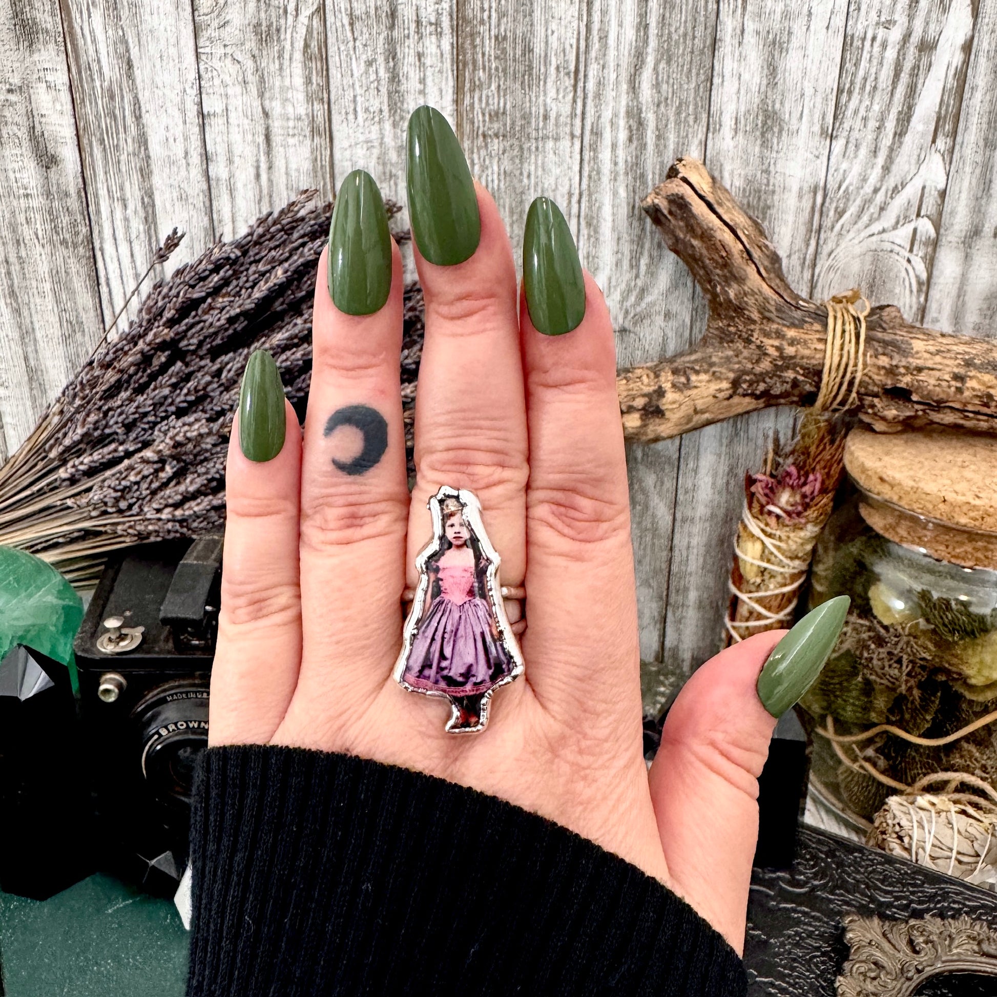 The Weirdlings - Fine Silver Ring Size 9 / One of a Kind FOXLARK