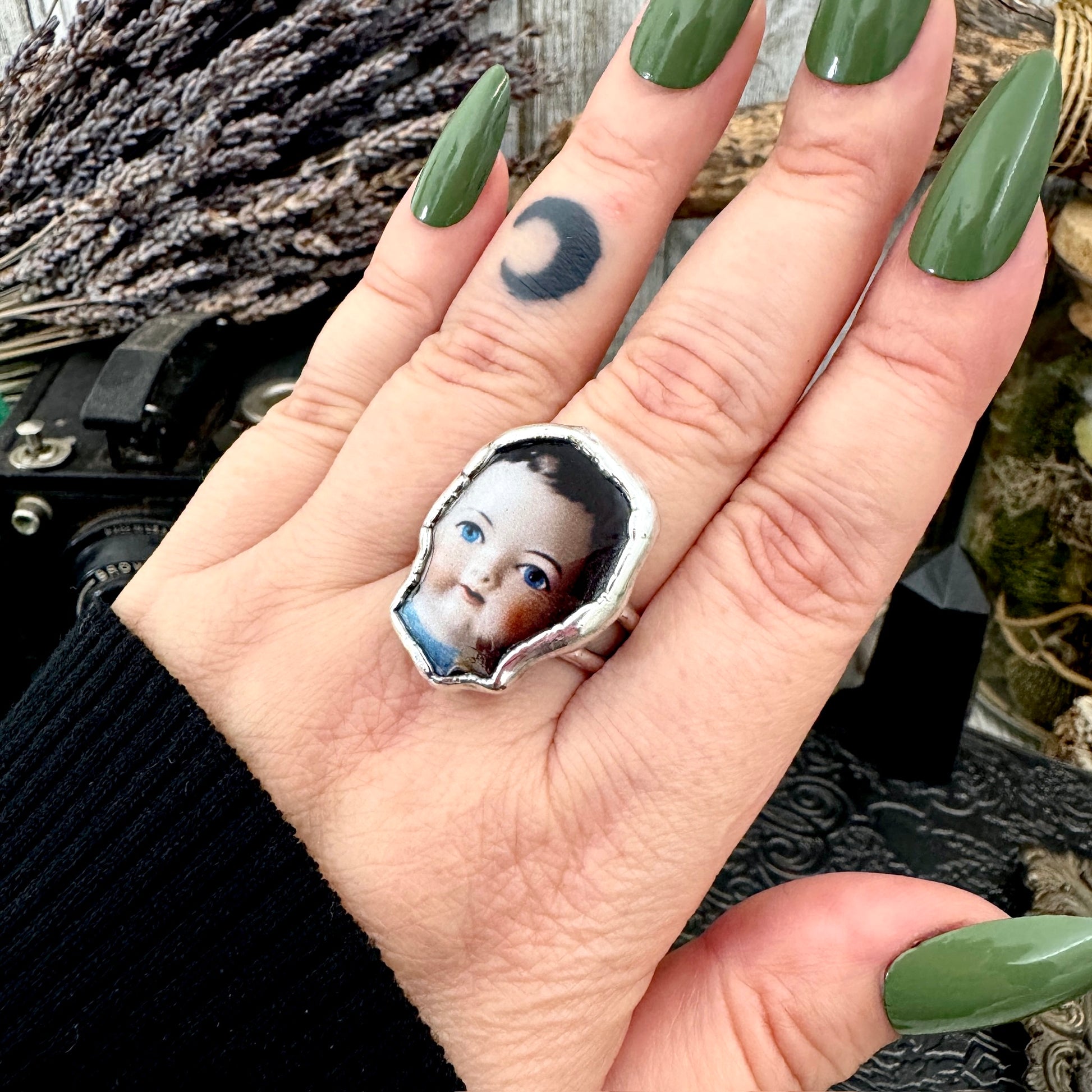 The Weirdlings - Fine Silver Ring Size 11 / One of a Kind FOXLARK