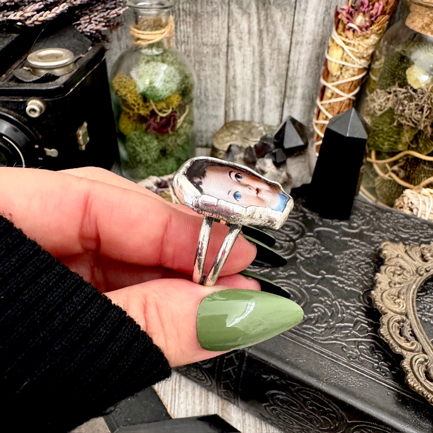 The Weirdlings - Fine Silver Ring Size 11 / One of a Kind FOXLARK