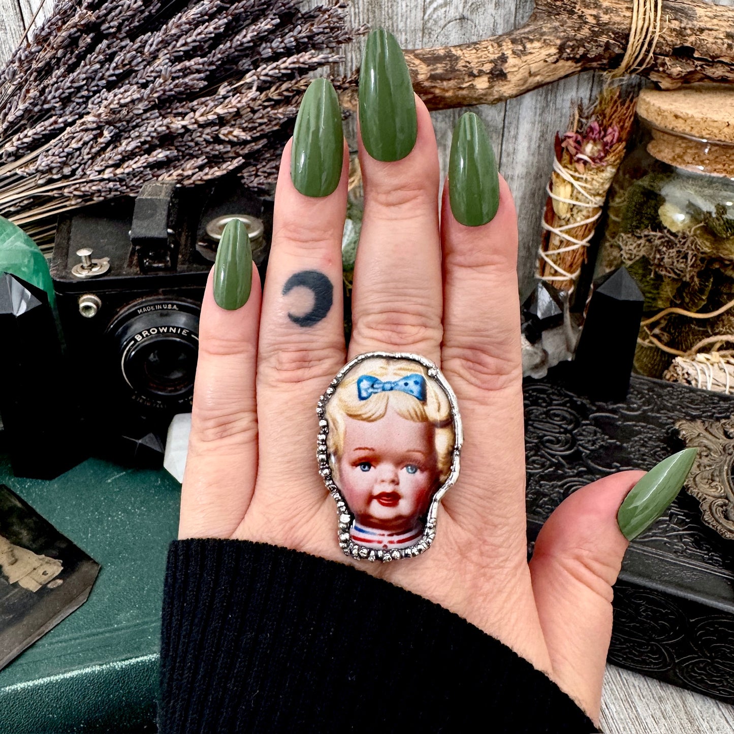 The Weirdlings - Fine Silver Ring Size 9 / One of a Kind FOXLARK