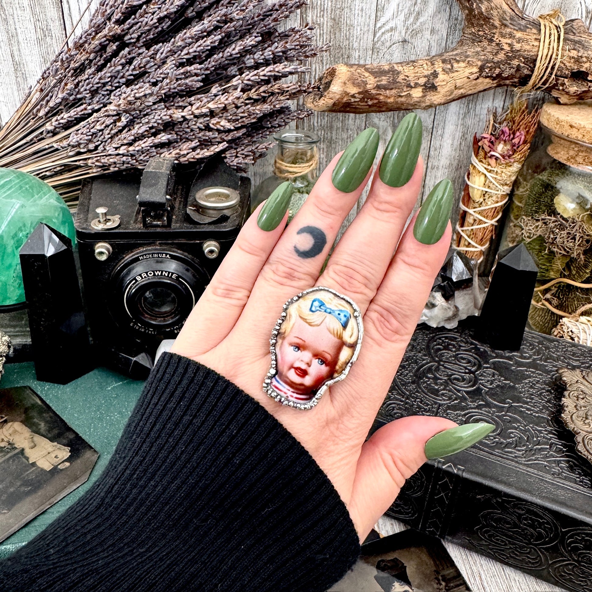 The Weirdlings - Fine Silver Ring Size 9 / One of a Kind FOXLARK