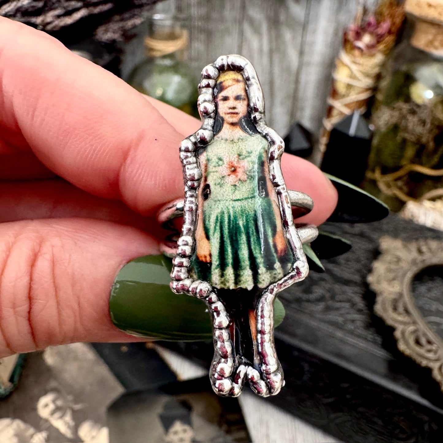 The Weirdlings - Fine Silver Ring Size 10 / One of a Kind FOXLARK
