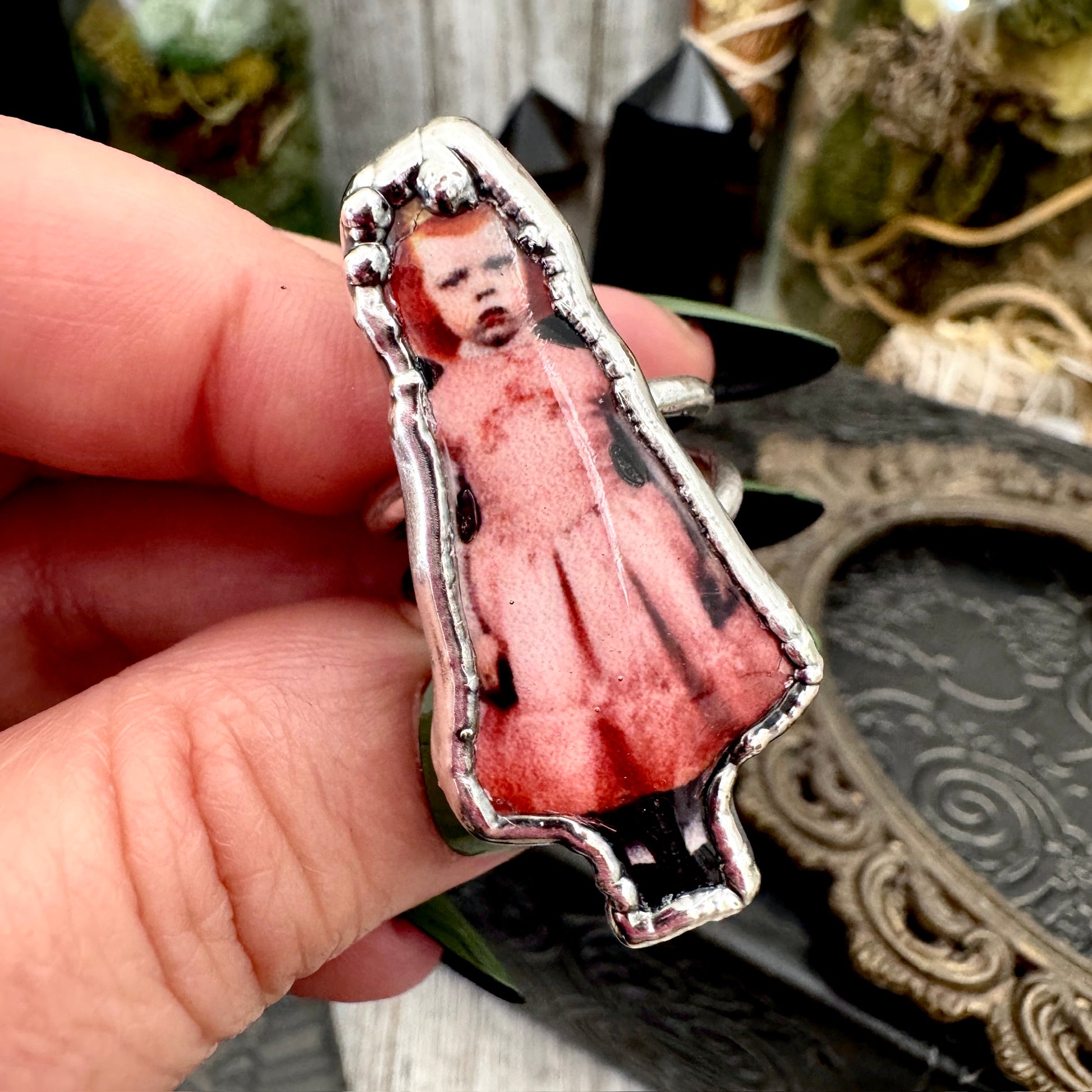 The Weirdlings - Fine Silver Ring Size 8 / One of a Kind FOXLARK