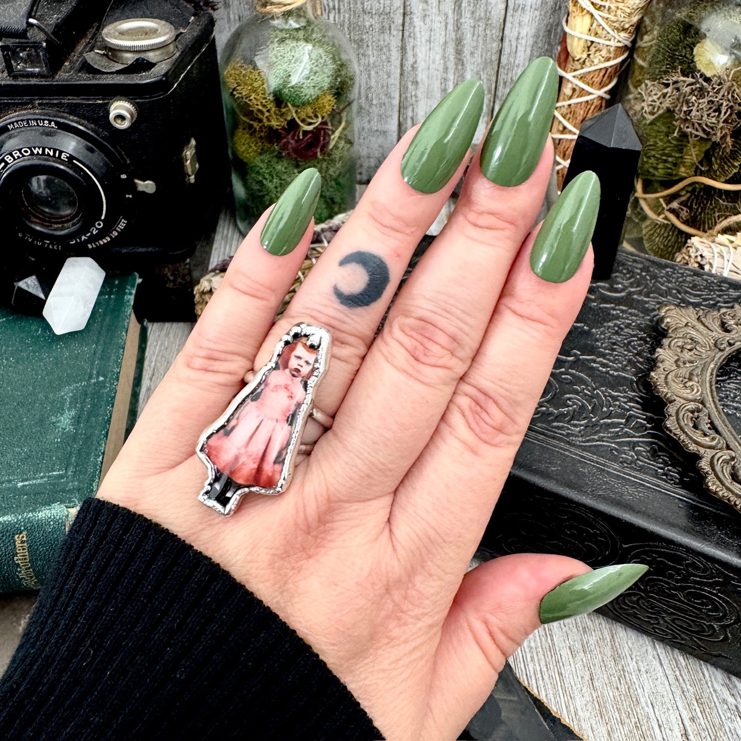 The Weirdlings - Fine Silver Ring Size 8 / One of a Kind FOXLARK