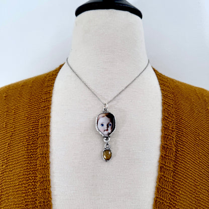 The Weirdlings - Fine Silver Necklace with Citrine / One of a Kind FOXLARK