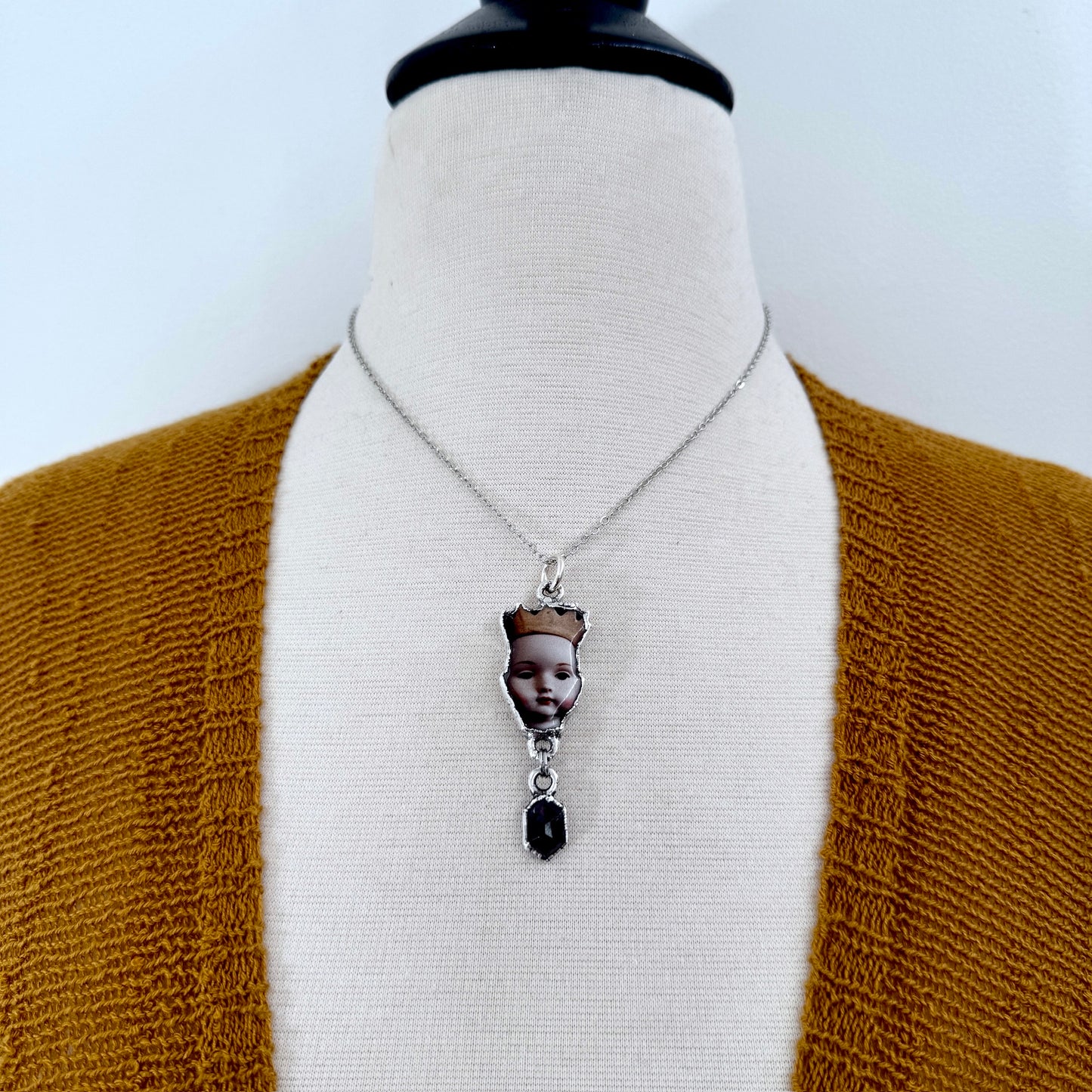 The Weirdlings - Fine Silver Necklace with Garnet / One of a Kind