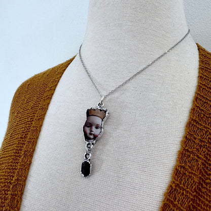 The Weirdlings - Fine Silver Necklace with Garnet / One of a Kind