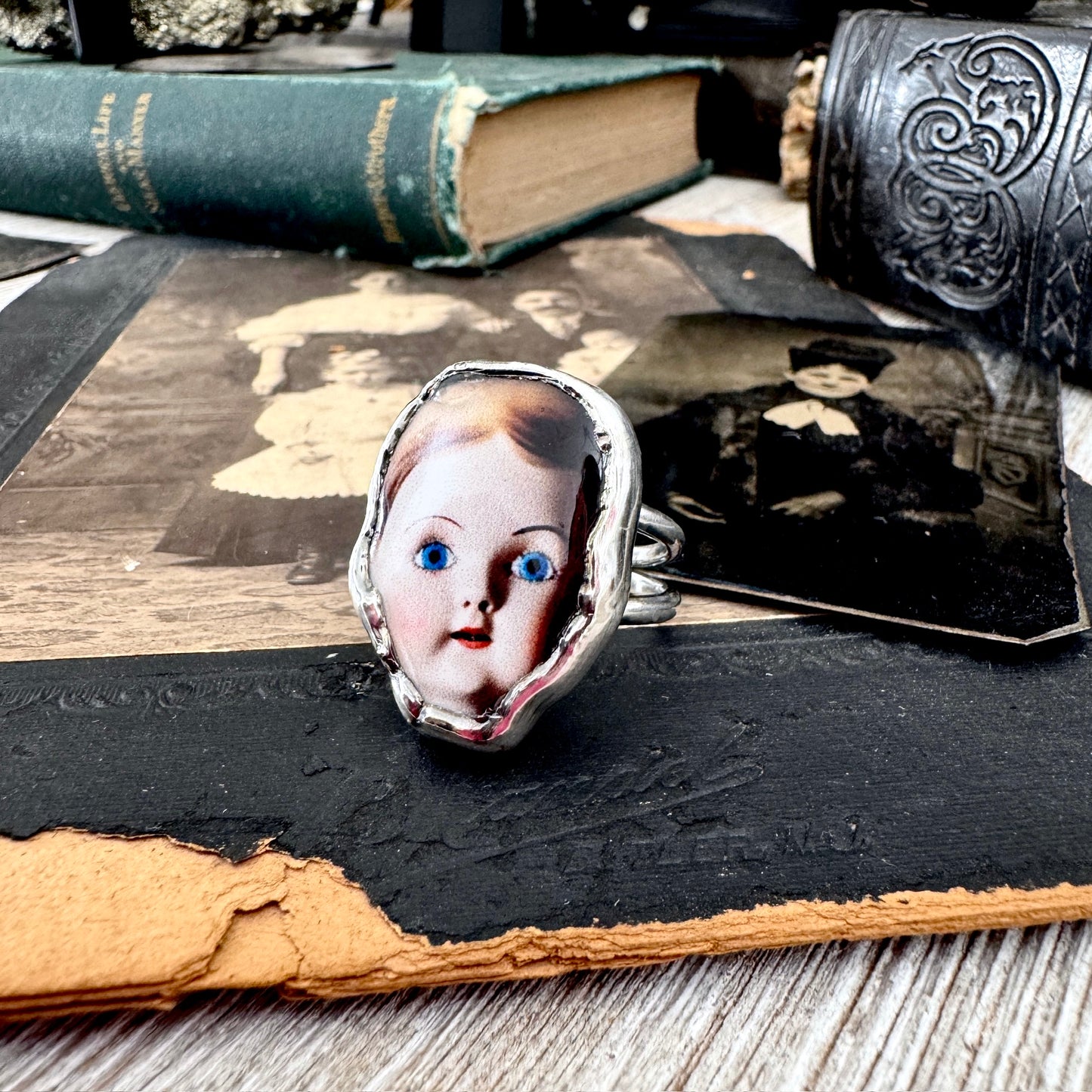 The Weirdlings - Fine Silver Ring Size 7 / One of a Kind FOXLARK