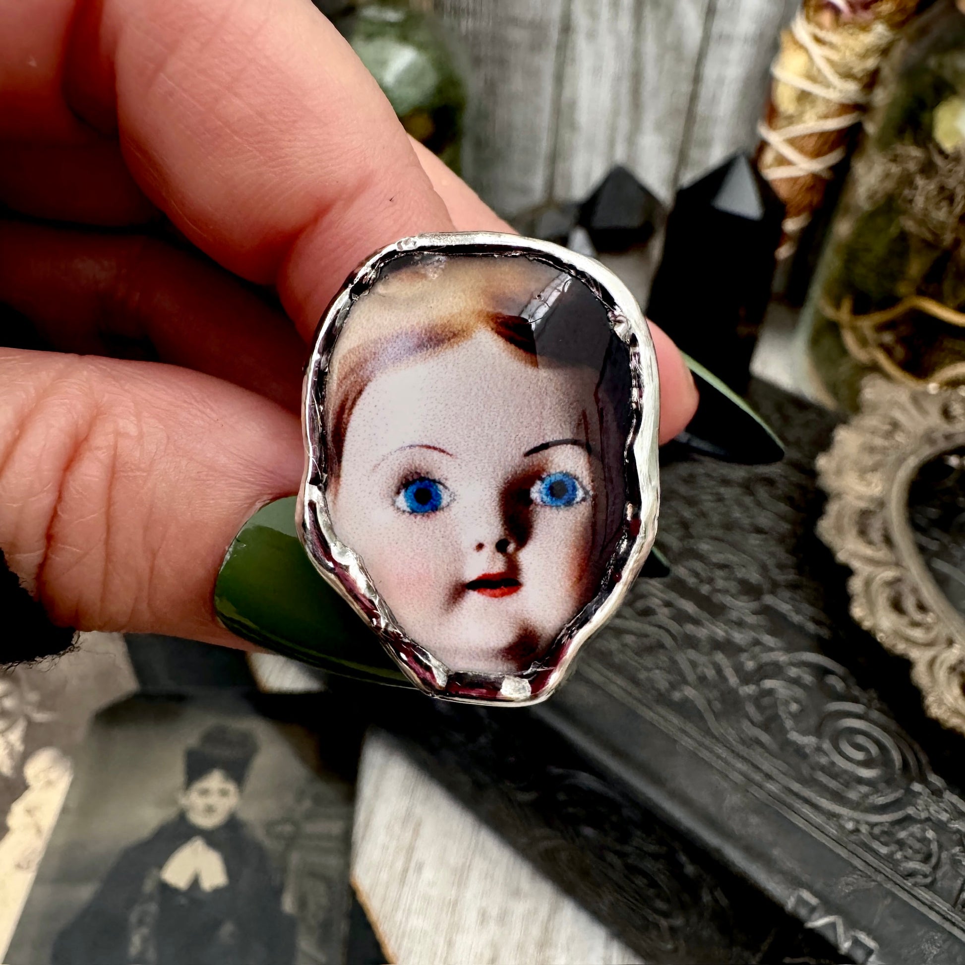 The Weirdlings - Fine Silver Ring Size 7 / One of a Kind FOXLARK
