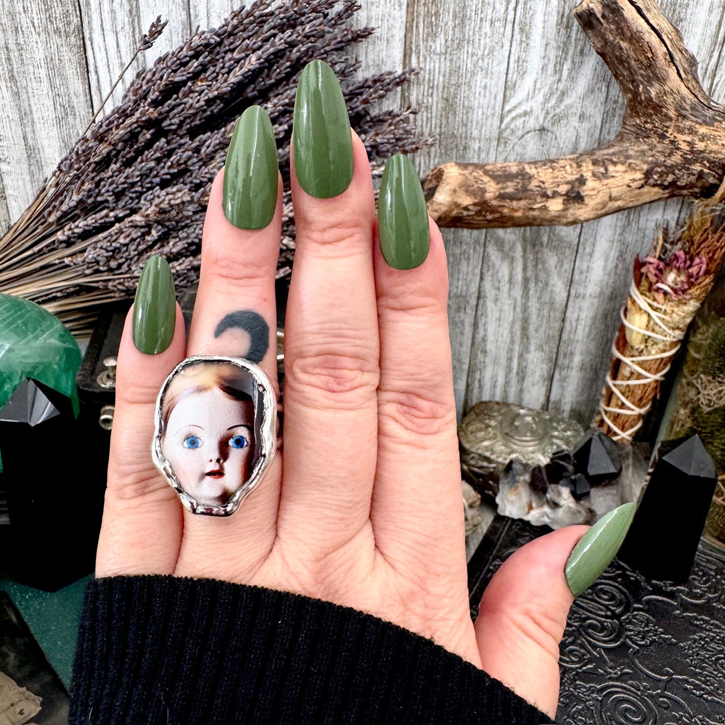 The Weirdlings - Fine Silver Ring Size 7 / One of a Kind FOXLARK