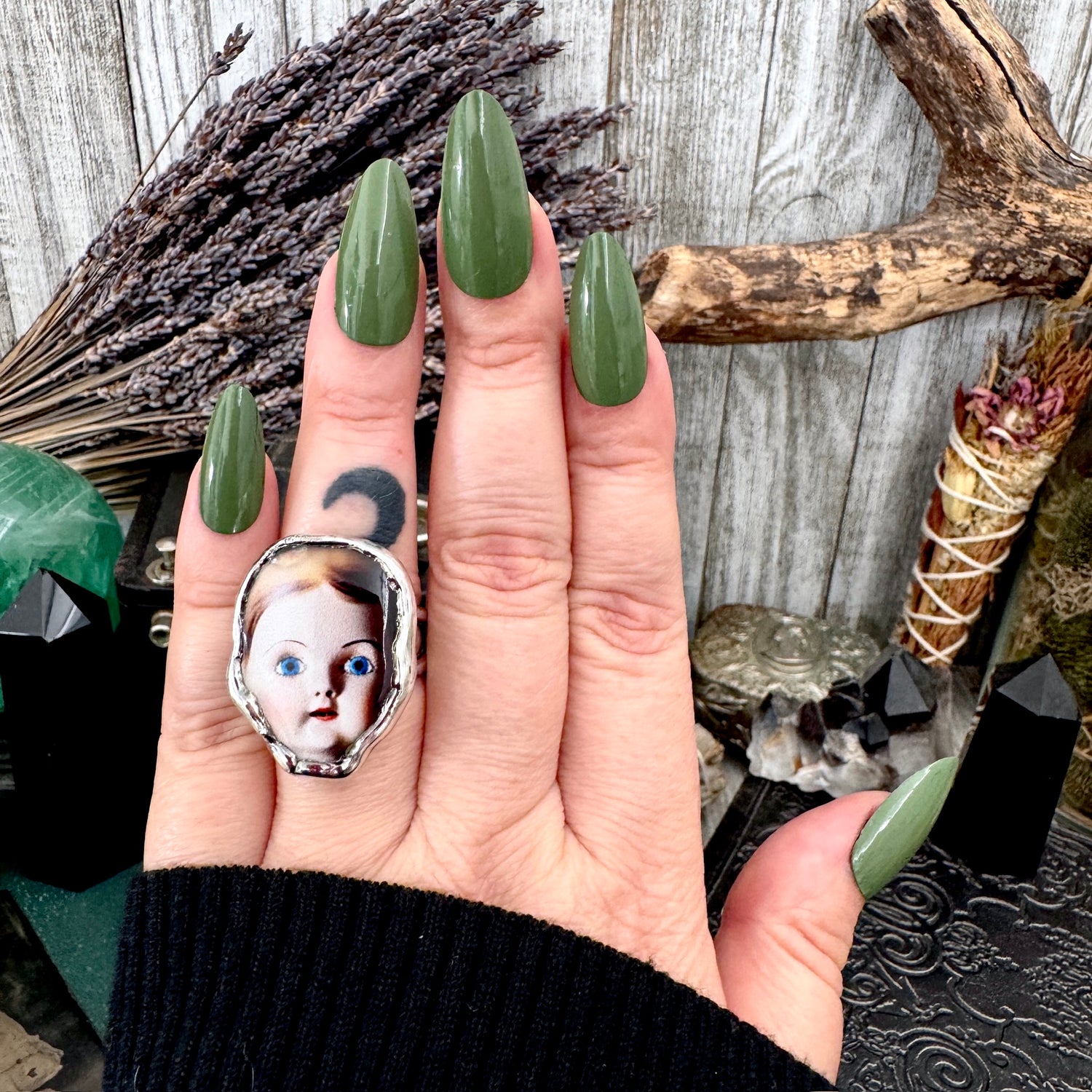 The Weirdlings - Fine Silver Ring Size 7 / One of a Kind FOXLARK