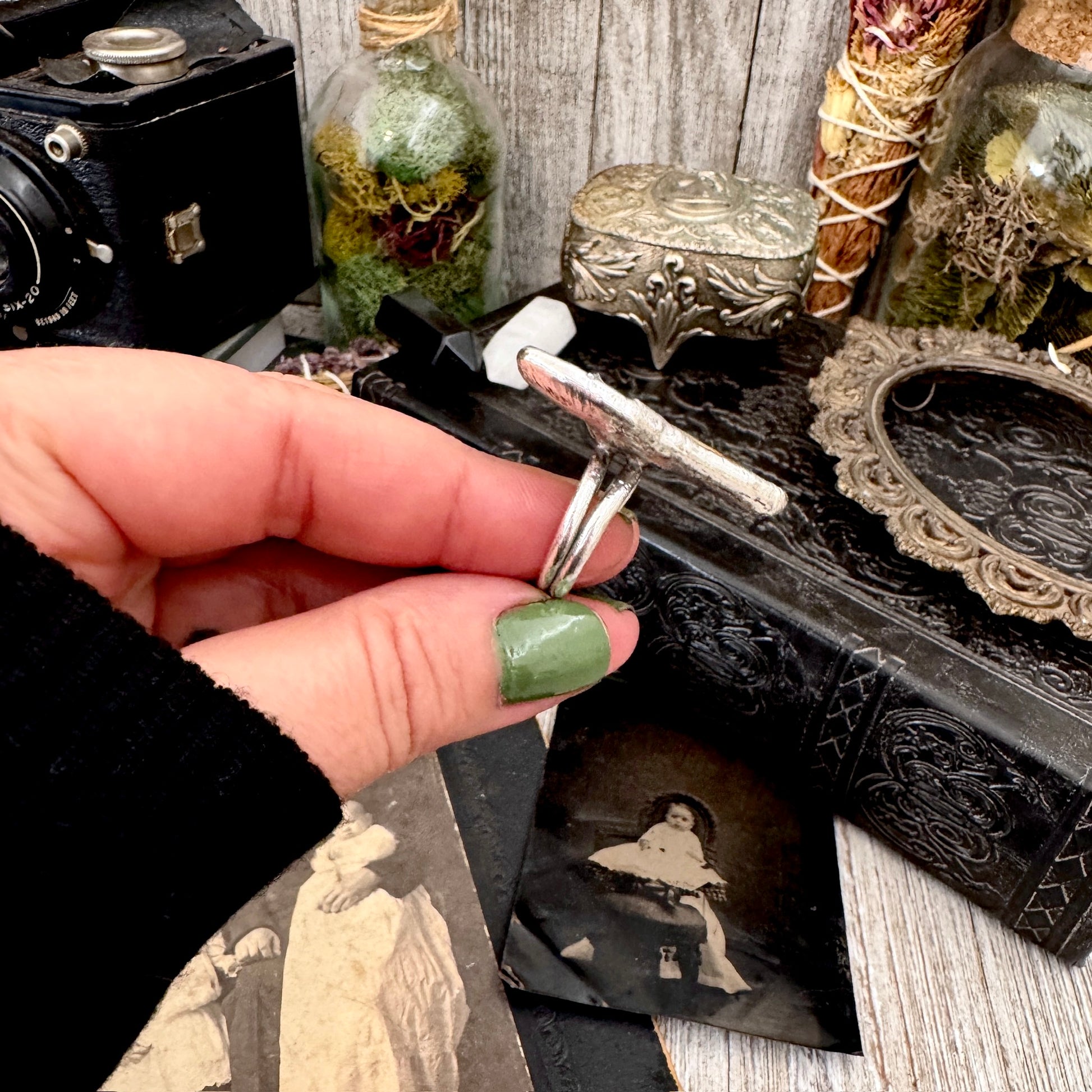 Vintage Chicken (Medium)- Fine Silver Ring Size 7.5 The Paper Projects Collection / One of a Kind FOXLARK