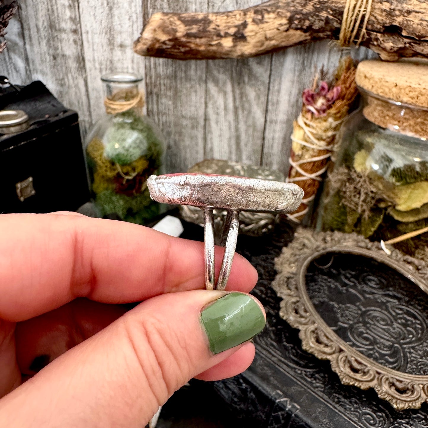 Vintage Lips- Fine Silver Ring Size 10.5 The Paper Projects Collection / One of a Kind FOXLARK