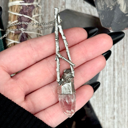 Vera Cruz Amethyst Crystal Necklace in Silver / Sticks & Stones Collection