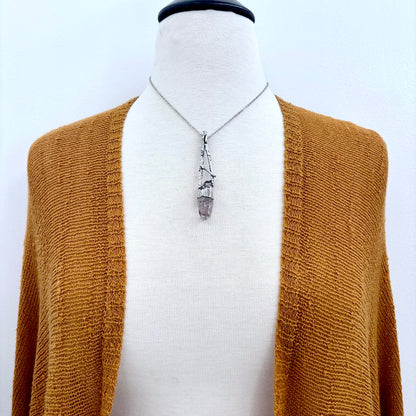 Vera Cruz Amethyst Crystal Necklace in Silver / Sticks & Stones Collection