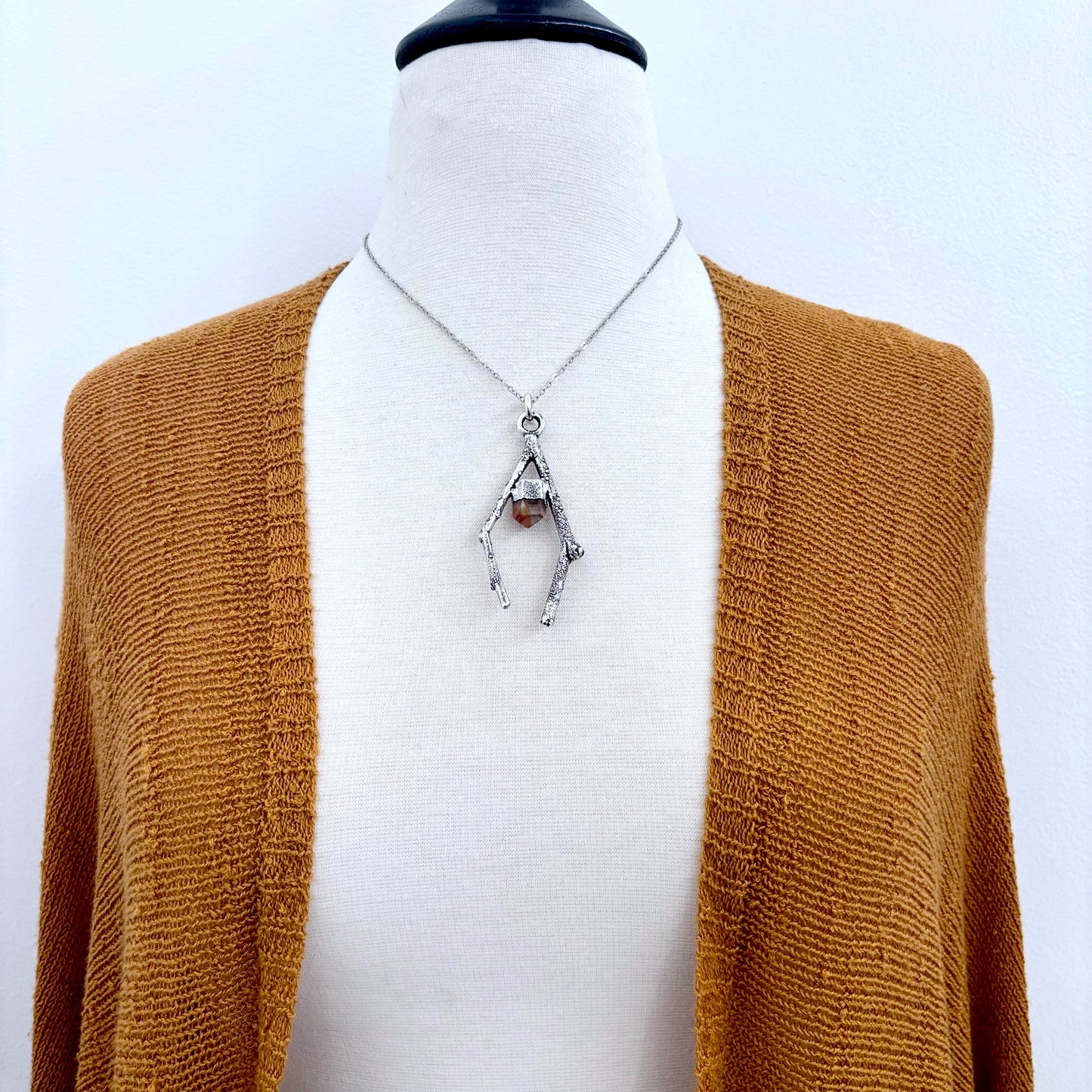 Garden Quartz Crystal Necklace in Silver /Sticks & Stones Collection