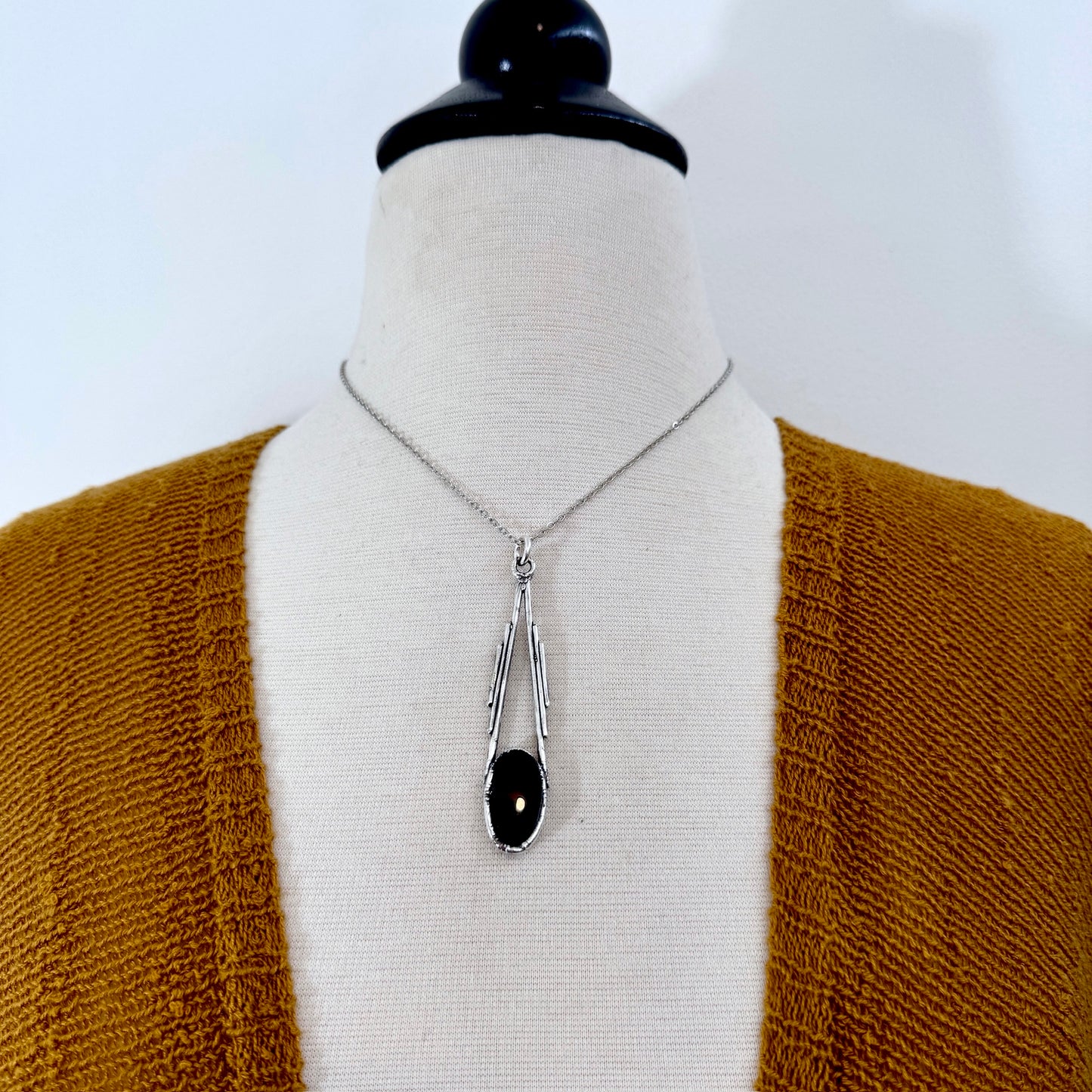 Bloodstone Crystal Necklace in Fine Silver / Foxlark Collection - One of a Kind