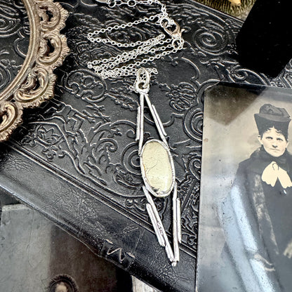 Pyrite Crystal Necklace in Fine Silver / Foxlark Collection - One of a Kind