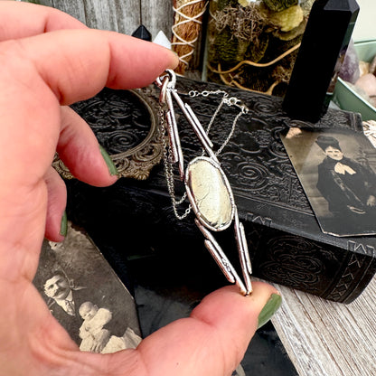Pyrite Crystal Necklace in Fine Silver / Foxlark Collection - One of a Kind