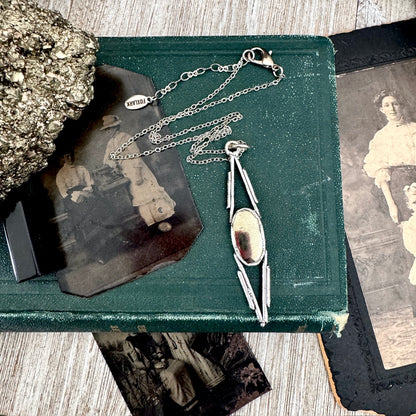 Pyrite Crystal Necklace in Fine Silver / Foxlark Collection - One of a Kind