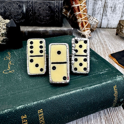 Playing Games - Dominos Ring Fine Silver Size 6 7 8 9 10 11 / One of a Kind