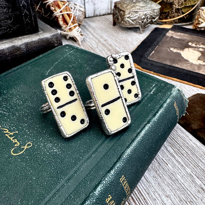 Playing Games - Dominos Ring Fine Silver Size 6 7 8 9 10 11 / One of a Kind