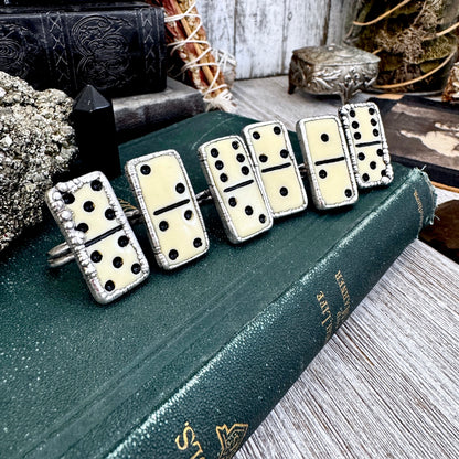 Playing Games - Dominos Ring Fine Silver Size 6 7 8 9 10 11 / One of a Kind