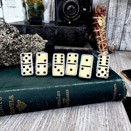 Playing Games - Dominos Ring Fine Silver Size 6 7 8 9 10 11 / One of a Kind