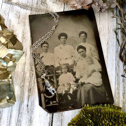 Tiny Talisman Collection - Sterling Silver Teeny Garden Gnome Necklace Pendant 19x7mm / Curated Collection