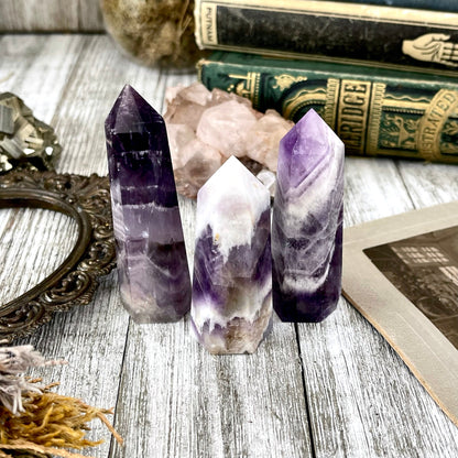 Chevron Amethyst Crystal Point Self Standing / FoxlarkCrystals