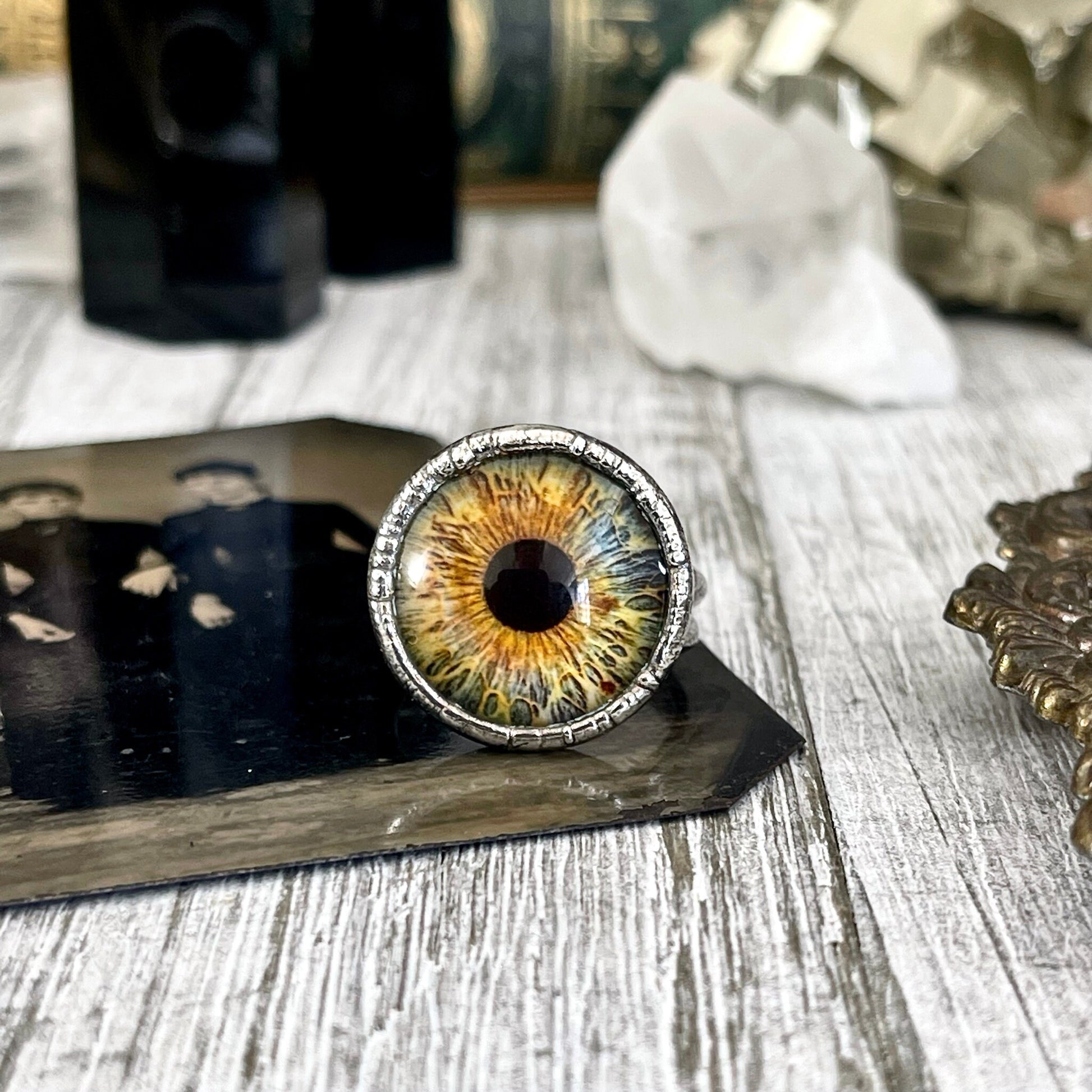 Silver Eye Ring Size 5 6 7 8 9 10 / Foxlark Collection