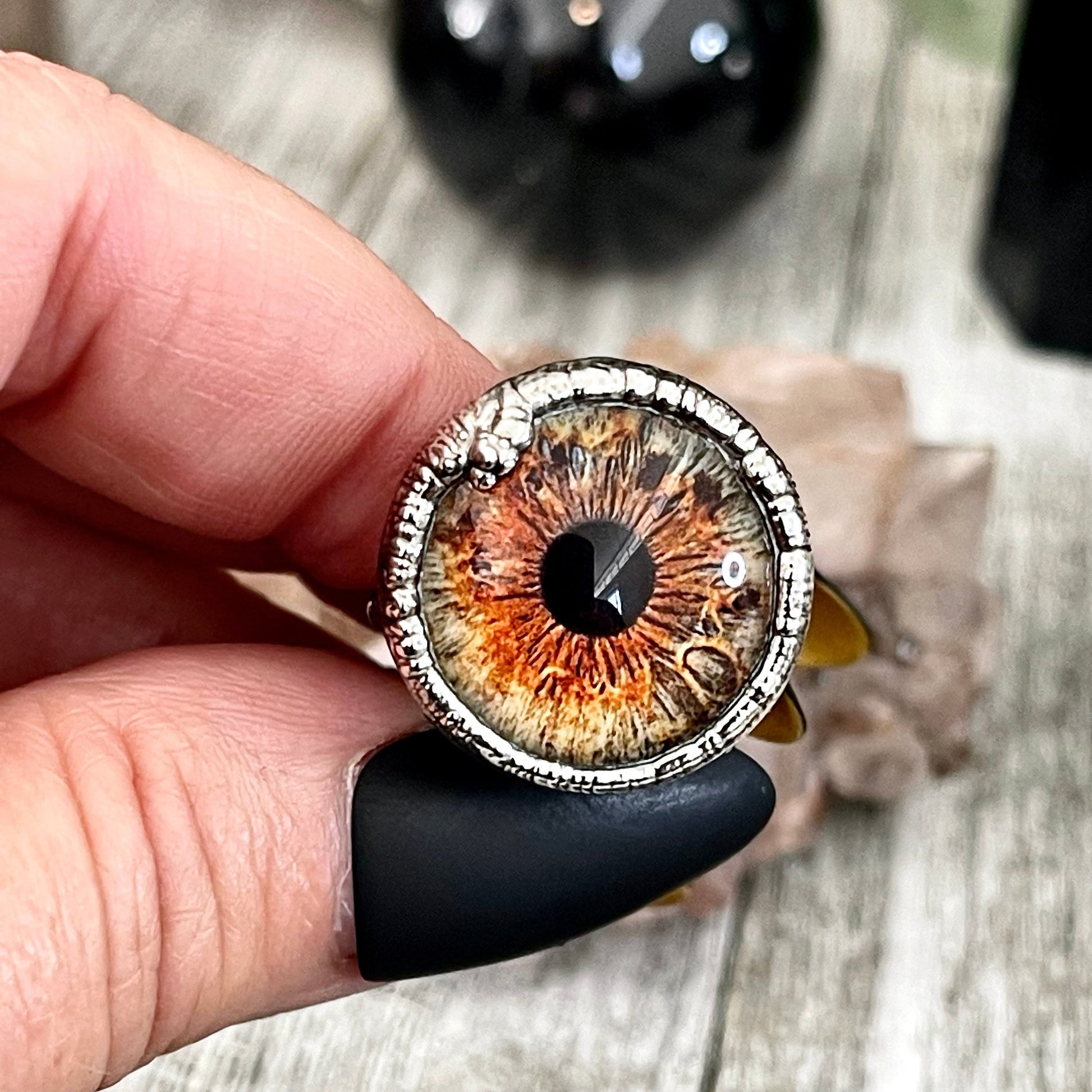 Silver Eye Ring Size 5 6 7 8 9 10 / Foxlark Collection