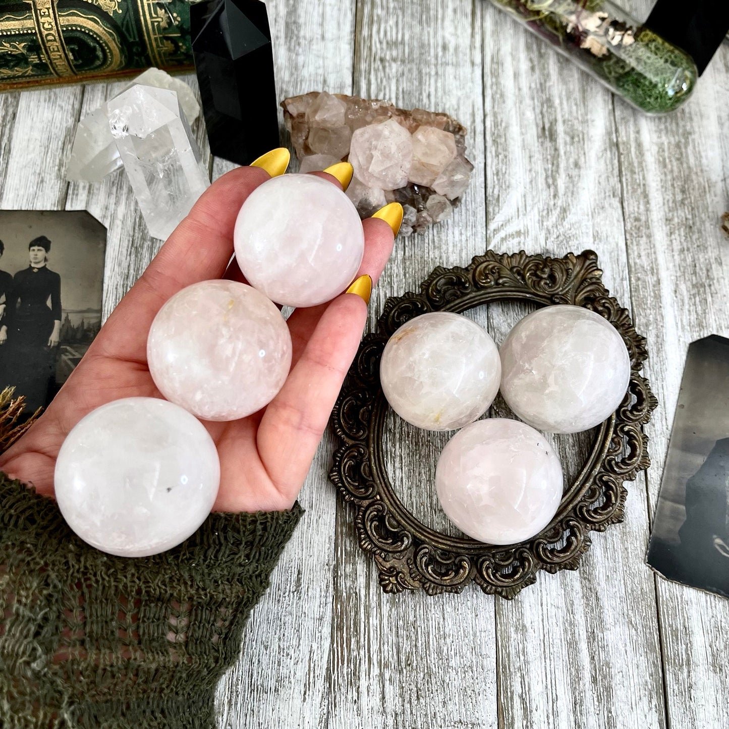 Small Rose Quartz Crystal Sphere / FoxlarkCrystals