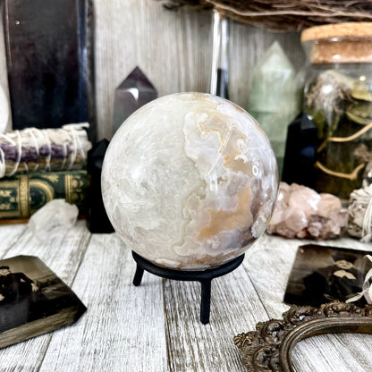 Flower Agate Crystal Ball / FoxlarkCrystals