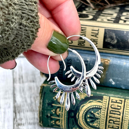 Small Sterling Silver Decorated Earring.