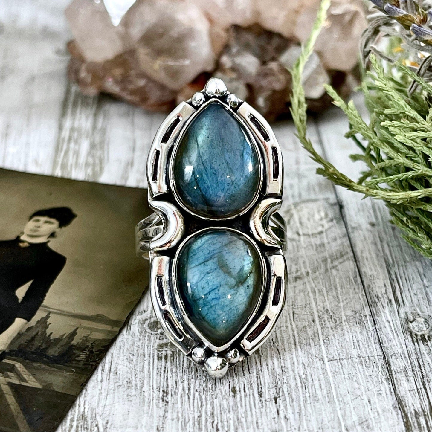 Big Crystal Ring, Big Stone Ring, Boho Jewelry, Boho Ring, Etsy Id 1143400613, Foxlark Alchemy, Foxlark- Rings, Gypsy Ring, Jewelry, Labradorite Jewelry, Labradorite Ring, Moon Jewelry, Moon Ring, Rings, Statement Rings, Wholesale