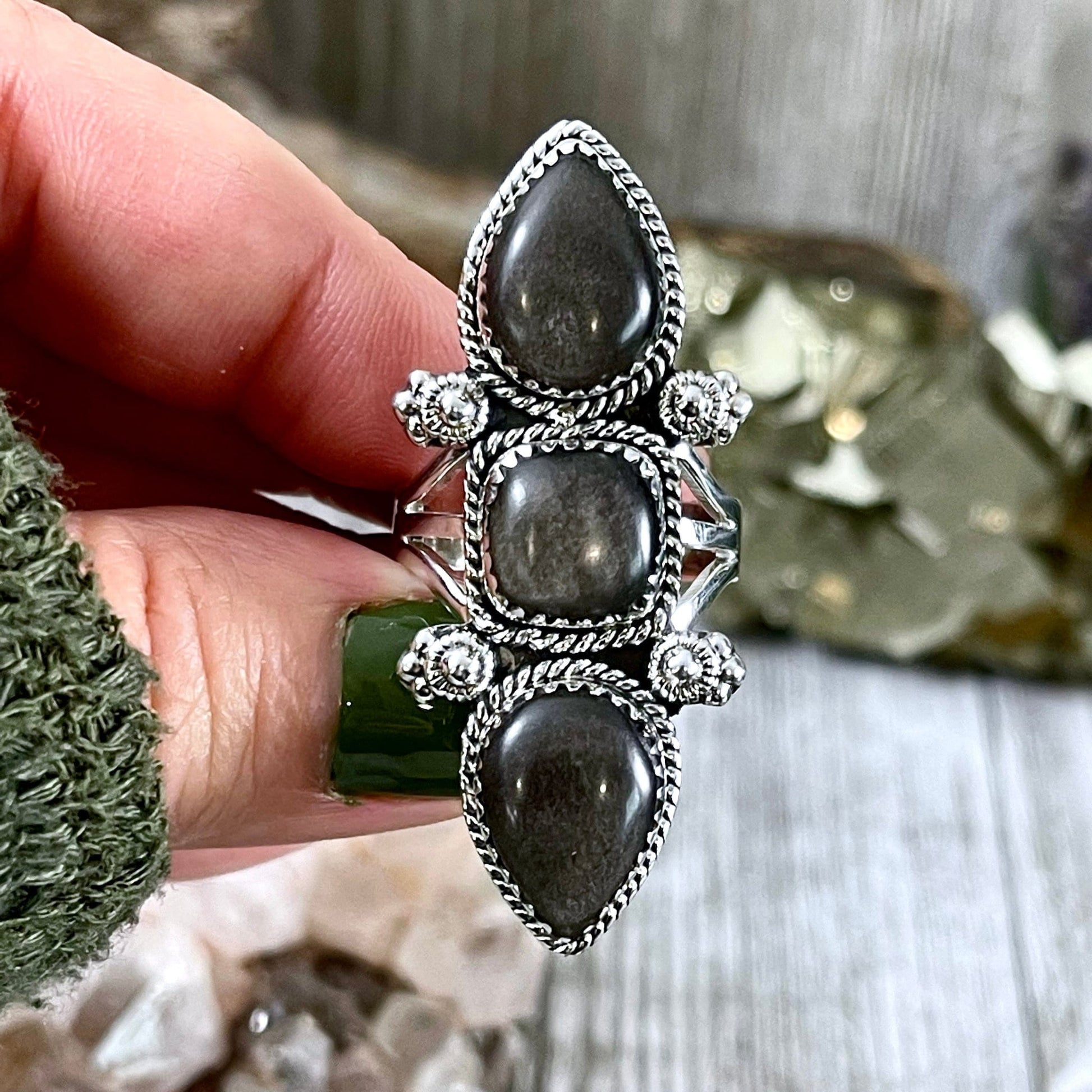 3 Stone Ring, Big Stone Ring, Bohemian Ring, Boho Jewelry, Boho Ring, Crystal Ring, Etsy Id 1078477541, Festival Jewelry, Foxlark Alchemy, Foxlark- Rings, Gift For Woman, Gypsy Ring, Jewelry, Rings, Statement Rings