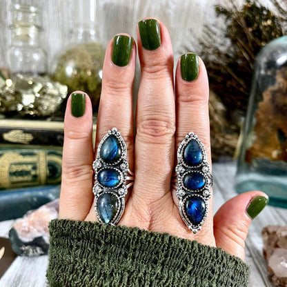 3 Stone Ring, Big Stone Ring, Bohemian Ring, Boho Jewelry, Boho Ring, Crystal Ring, Etsy Id 1143395447, Etsy ID: 1608022969, Festival Jewelry, Foxlark Alchemy, Foxlark- Rings, Gift For Woman, Gypsy Ring, Jewelry, Rings, Statement Rings, Wholesale