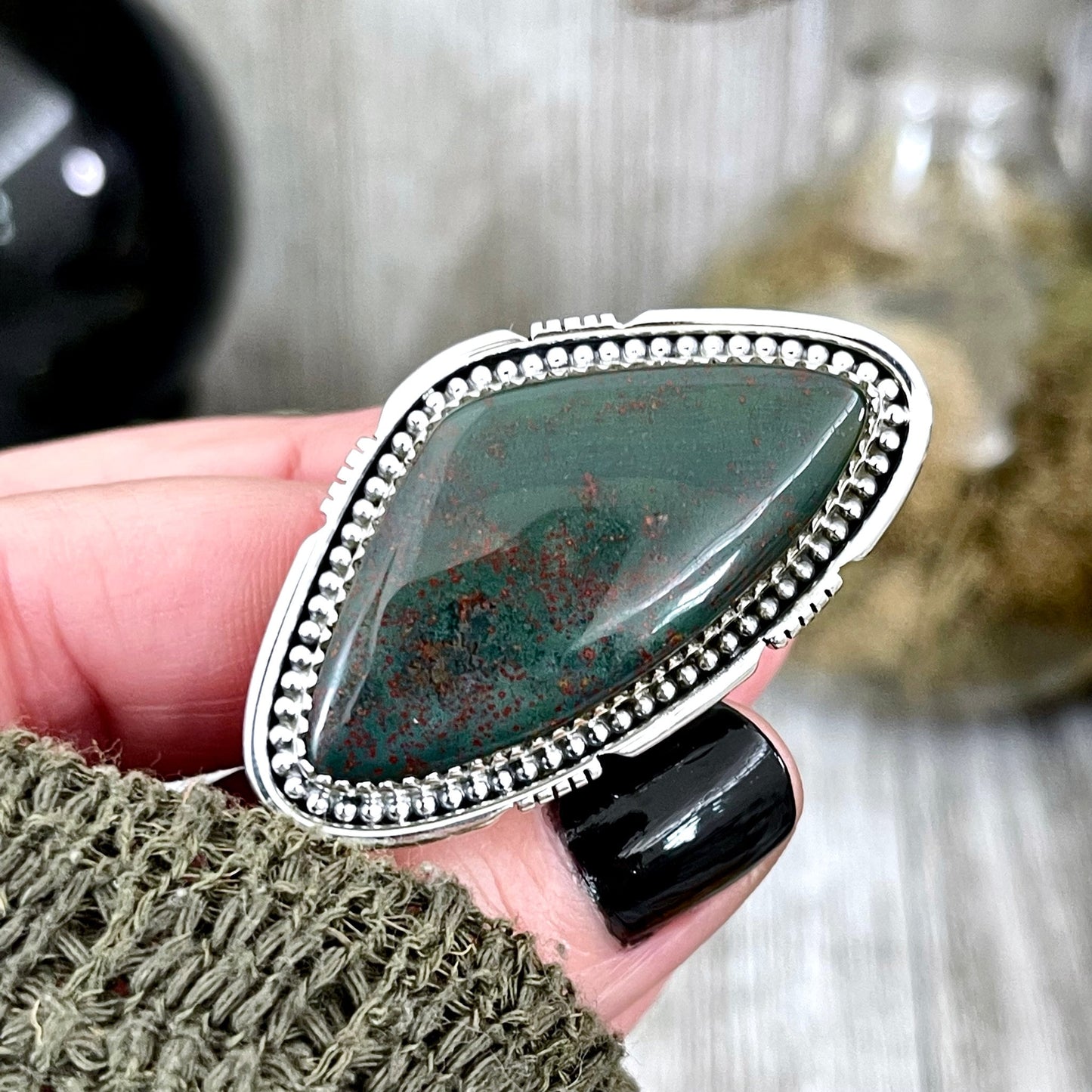 Big Bloodstone Ring, Big Bold Jewelry, Big Crystal Ring, Big Statement Ring, Big Stone Ring, Bloodstone Jewelry, Bohemian Ring, Boho Jewelry, Boho Ring, Crystal Ring, Etsy ID: 1403541611, Foxlark Alchemy, FOXLARK- RINGS, Gypsy Ring, Jewelry, Rings, Statem