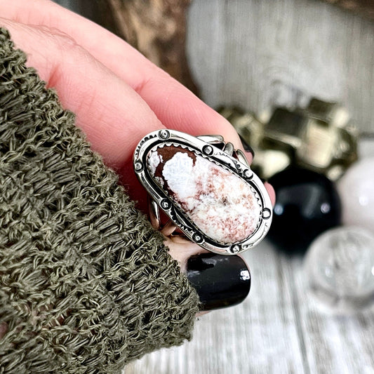 Size 8 Stunning Wild Horse Jasper Statement Ring Set in Sterling Silver Size 8 / Curated by FOXLARK Collection.