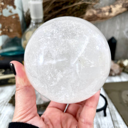 Large Clear Quartz Crystal Ball  / FoxlarkCrystals.