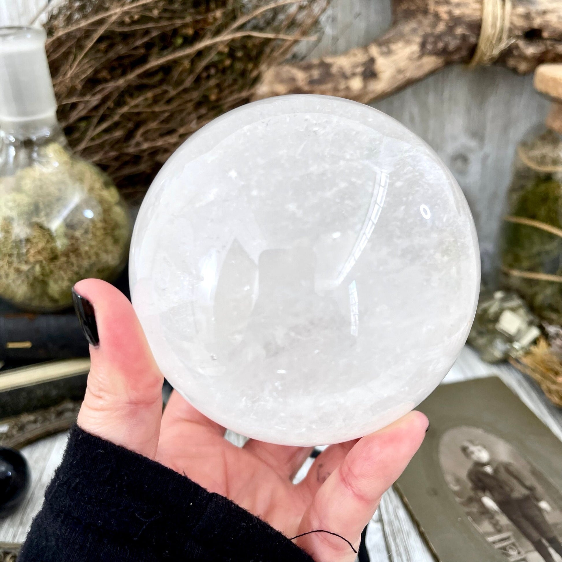 Large Clear Quartz Crystal Ball  / FoxlarkCrystals.