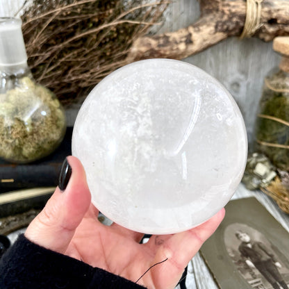 Large Clear Quartz Crystal Ball  / FoxlarkCrystals.