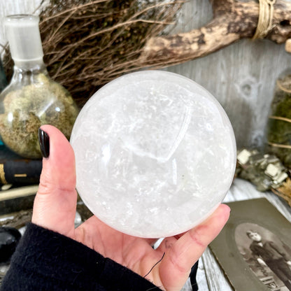 Large Clear Quartz Crystal Ball  / FoxlarkCrystals.