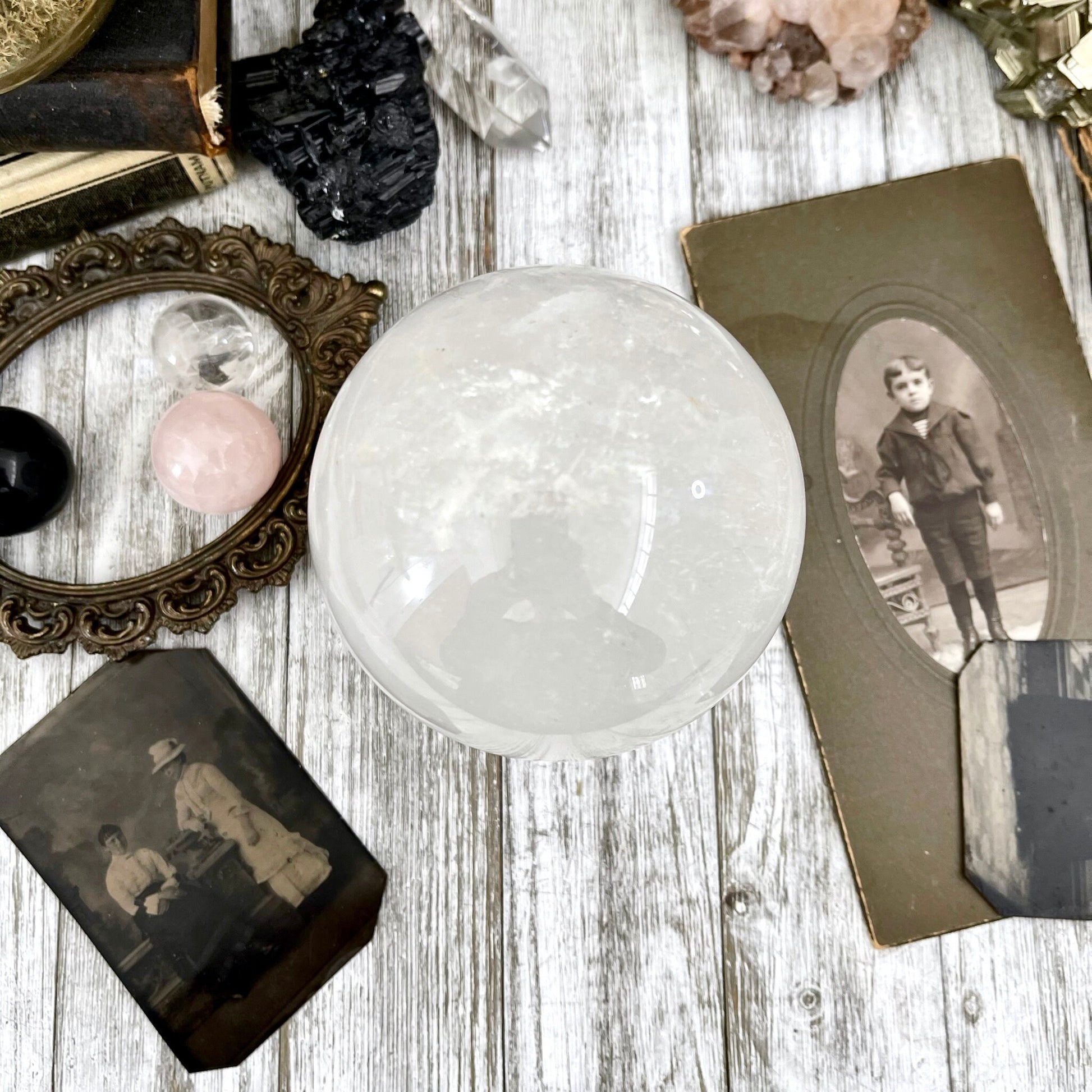 Large Clear Quartz Crystal Ball  / FoxlarkCrystals.