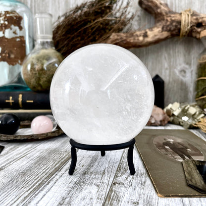 Large Clear Quartz Crystal Ball  / FoxlarkCrystals.