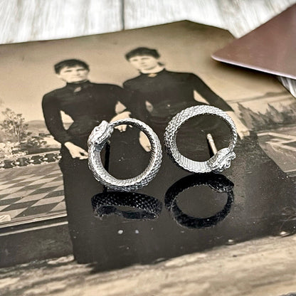 Big Earrings, bohemian earrings, Boho Earrings, Dangly Earrings, Earrings, Etsy ID: 1513904166, Geometric Earrings, Hoop Earrings, Jewelry, Long Earrings, Ouroboros Earrings, Silver Earrings, Silver Stud Earrings, Snake Earrings, Sterling silver, Stud Ear