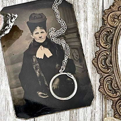 Tiny Talisman Collection - Ouroboros Snake Pendant 26x21mm