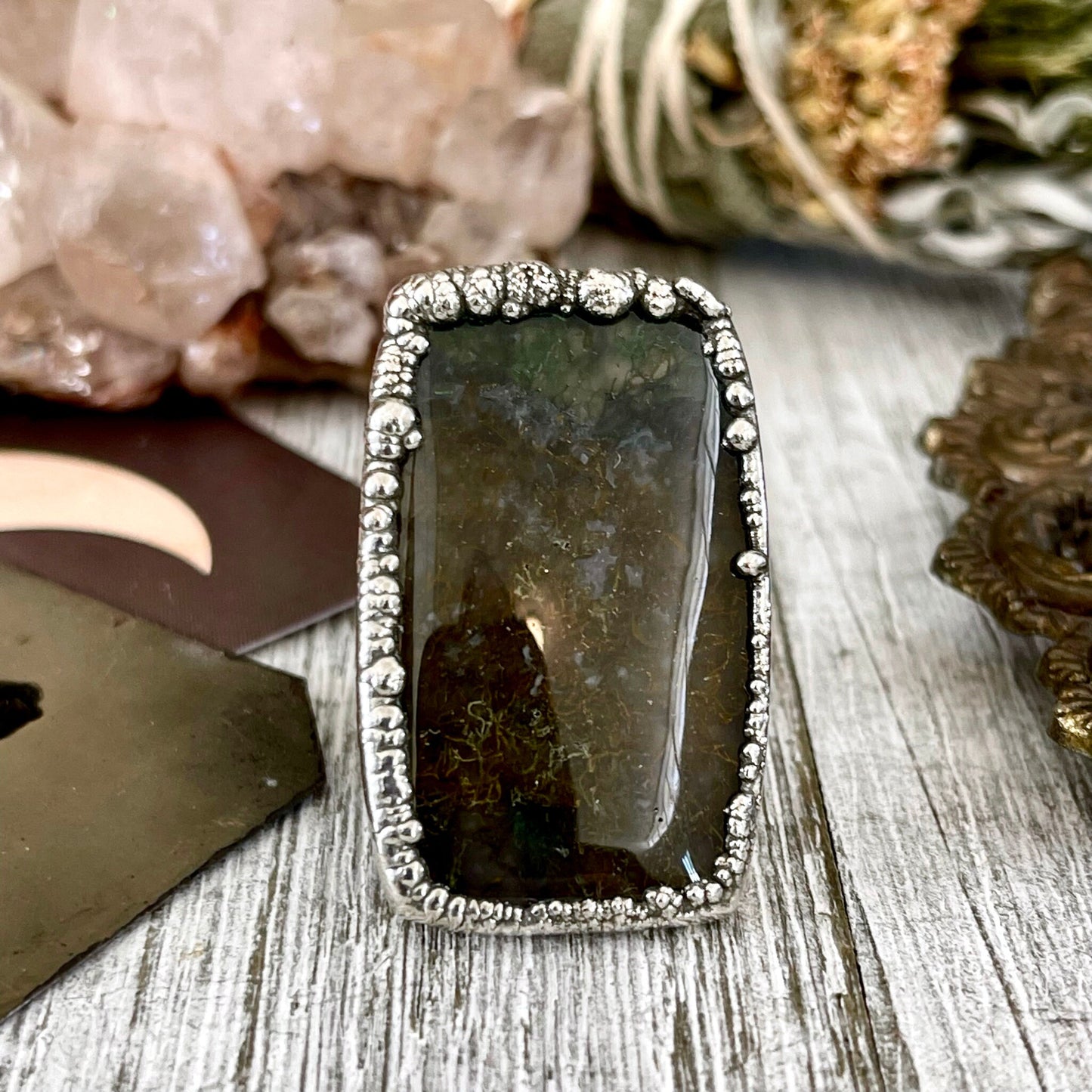 Big Bold Jewelry, Big Crystal Ring, Big Silver Ring, Big Statement Ring, Big Stone Ring, Bohemian Jewelry, Etsy ID: 1546593452, FOXLARK- RINGS, Jewelry, Large Boho Ring, Large Crystal Ring, Natural stone ring, Rings, silver crystal ring, Silver Jewelry, S